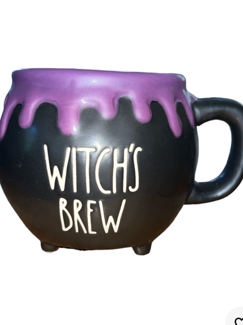Rae Dunn Witch's Brew Cauldron Mug Black & Purple